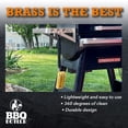 thumbnail image 4 of BBQ Butler Brass BBQ Grill Brush - Triple-Headed Cleaning Brush - Grill Brush, 4 of 6