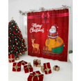thumbnail image 5 of Merry Christmas Shower Curtain, Xmas Santa Elk Winter Gifts Snowflake Waterproof Fabric Shower Curtains with 12 Hooks, Bathroom Curtain Set for Bathroom Accessories Decor, 72 x 84 Inches, 5 of 9