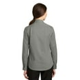 thumbnail image 2 of Port Authority Adult Female Women Plain Long Sleeves Shirt Monument Grey Small, 2 of 6