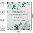 thumbnail image 2 of Gifts for Mom Blanket, Soft Flannel Throw Blanket Gifts for Mom from Daughter, Best Mom Birthday Blanket 60" x 50" Pink, 2 of 5