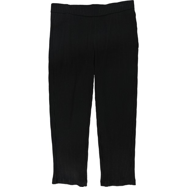 Eileen Fisher Womens Ankle Straight Leg Casual Pants, black, Petite, PL