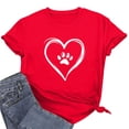 thumbnail image 7 of The Summer I Turned Pretty GaThRRgYP Summer Tops for Womens,Fashion Women's Short Sleeve Casual Leopard Printed Loose T-shirt Tops Red S, 7 of 7