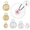 thumbnail image 3 of 30x Spiral Bead Hollow Cages Stone Holder Pendants Necklace Cage Charms for DIY, 3 of 16