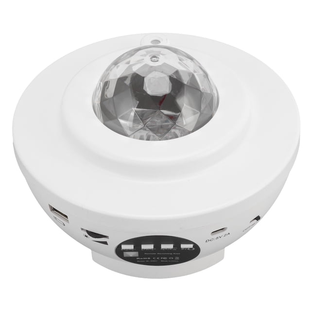 Control remoto del proyector de estrellas con altavoz de música Bluetooth Luz nocturna de galaxia alimentada por USB para regalo de cumpleaños de fiesta Blanco