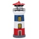 thumbnail image 4 of Uadme Estatua de Faro de energía Solar LED, luz giratoria para Exteriores, jardín, Patio, césped, Adorno Artesanal, luz de Faro(Rojo), 4 of 5