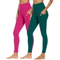 thumbnail image 2 of Lenpel Leggings for Women 2 Pc High Waisted Full Length Workout Yoga Pants Running Athletic Tights with Pockets, 2 of 7
