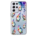 thumbnail image 1 of MUNDAZE Samsung Galaxy S21 Ultra Shockproof Clear Hybrid Protective Phone Case Water Painting Colorful Splash Gnomes Cover, 1 of 5