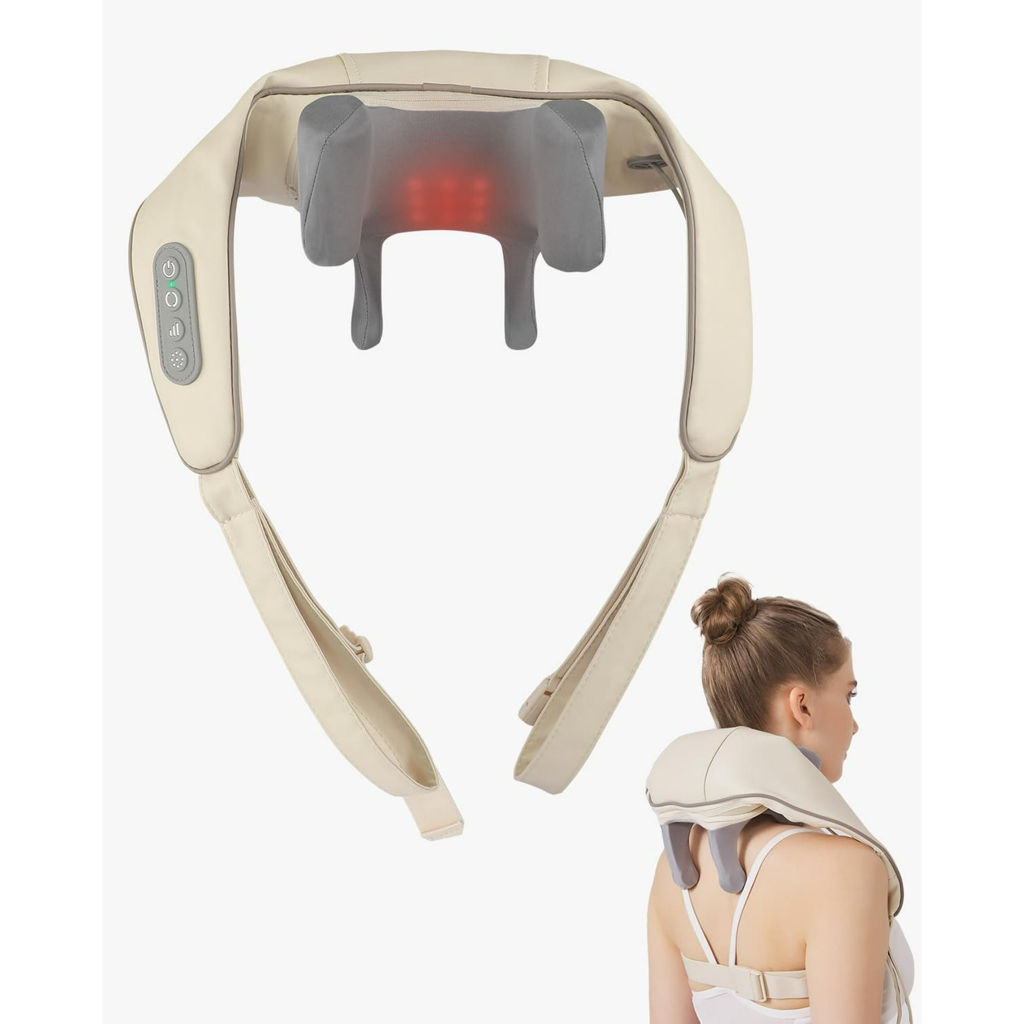 SAVIOR Neck Shoulder Back Massager with Heat, 2-in-1 Shiatsu Massagers for Deep Tissue Pain Relief, 4D Kneading Massager Gifts for Women Men Mom Dad