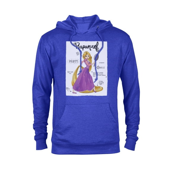 Disney Tangled Rapunzel Fashion Callouts T-Shirt - Pullover Hoodie for Adults - Customized-Royal Heather