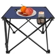 thumbnail image 3 of Foldable Camping Table, Portable Picnic Table Lightweight Travel Desk with 2 Cup Holders & Carrying Bag, Easy to Carry, Perfect for Outdoor Camping, Picnic, BBQ, Beach, Travel, Hiking, Home Use (1Pc), 3 of 9