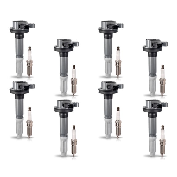 ISA Ignition Coils and 8 Spark Plugs V8 5.0 For Ford F-150 Mustang 5.0L 2011 2012 2013 2014 2015 2016 Replacement for C1802 UF622 DG542 SP548 CYFS-12-F1 91276 Set of 8