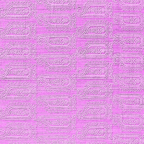 Ahgly Company Indoor Square Solid Pink Modern Area Rugs, 4' Square
