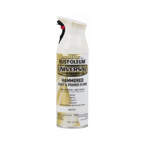 RUSTOLEUM 267298 Hammered Spray Paint, White, Hammered, 12 oz