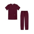 thumbnail image 1 of Sivvan Unisex Classic Scrub Set V-neck Top/Drawstring Pants Available in 12 Solid Colors, 1 of 4