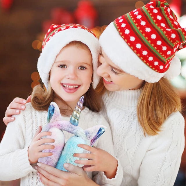 Orejeras de arcoíris para mujeres, niños y niñas, orejas degradadas, orejeras cómodas plegables de felpa suave, calentadores de orejas de invierno, regalo de Navidad