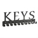 thumbnail image 1 of Soporte para Llaves de Pared, Colgador de Llaves Negro, Organizador de Pared para Llaves, Soporte para de Metal con 10 para Llaves, 1 of 5