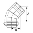 thumbnail image 2 of Duravent W2-4512 45 Degree Double Wall Elbow For 12" Inner Diameter Vent Pipe From The, 2 of 3