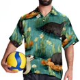 thumbnail image 4 of Platypus Men's Short Sleeve Poplin Shirt with Spread Collar Tops, Casual Printed Button Down, Summer Beach Shirt for Men - Unisex, Stylish Men's Shirts, 4 of 6