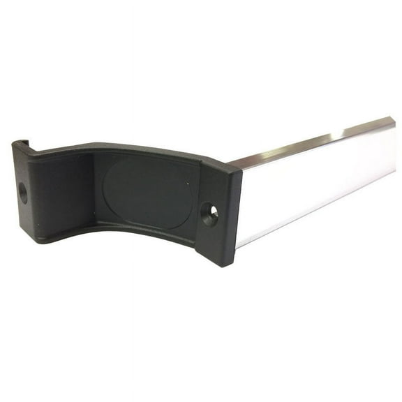 Gordon Glass® Bright Chrome Towel Bar with Black Nylon Brackets for Bypass Framed Shower Door - 35" Long