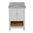 thumbnail image 4 of KBC Beverly 24" Solid Wood Bathroom Vanity w/ Carrara Stone in White, 4 of 7