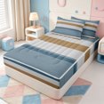 thumbnail image 2 of Erosebridal Abstract Lines Print Zipper Full Size Comforter Sets with Fitted Sheet and 2 Pillowcases,Minimalist Stripes Zipper Bedding Set,Light Gray Reversible,4pcs, 2 of 7