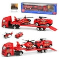thumbnail image 3 of Inertial Glide Trailer Race Car Transport Toy Police Car/Fire Truck/Engineering Vehicle, 3 of 3