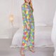 thumbnail image 3 of Balery Colorful Easter eggs Conjunto de Pijama con Estampado para Mujer, Conjunto de Dos Piezas con Manga Larga, Ropa de Dormir Suave con Bolsillos, Pijamas Cómodos-Small, 3 of 7