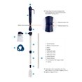 thumbnail image 3 of Aquarium Battery Operated Fish Tank Vacuum Gravel Water Filter Clean Siphon Filter Cleaner (Dark Blue), 3 of 5