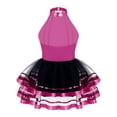 thumbnail image 2 of inhzoy Robe de Danse Ballet en Tulle à Sequins pour Filles, Performance Jazz Latine, Rose 6, 2 of 5