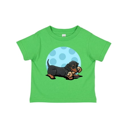 

Inktastic Wiener Dog (Dachshund) with Bone Gift Toddler Boy or Toddler Girl T-Shirt