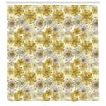 thumbnail image 3 of Ambesonne Floral Shower Curtain, Blossoms Petals and Dots, 69"Wx84"L, Khaki Brown White, 3 of 3
