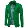 thumbnail image 3 of KaLI_store Mens Blazer Men's One Button Slim Fit Casual Sport Coat Blazer Jacket Green,XXL, 3 of 5