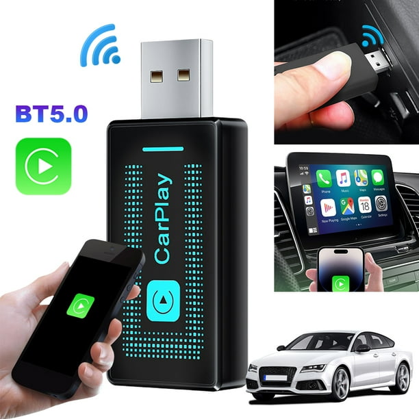 Adaptador Inalámbrico Ndcxsfigh USB CarPlay Miniadaptador USB RGB Minicaja Colorida Conexión Rápida