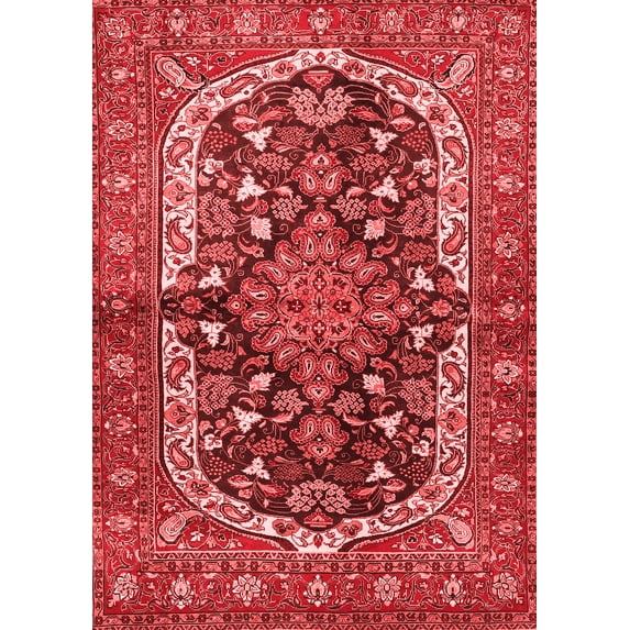 Ahgly Company Indoor Rectangle Persian Red Traditional Area Rugs, 7' x 10'