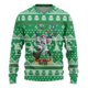 thumbnail image 3 of Suéter feo de punto divertido de Navidad de algodón con diseño de Papá Noel y mascotas, estilo vintage e informal de invierno, estilo Harajuku, retro, de manga larga, con impresión 3D Q, 3 of 5