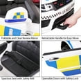thumbnail image 6 of TOBBI-TOYS 12V Kid Ride on Police Car with Parental Remote Control, Battery Powered Electric Truck with Siren, Flashing Lights, Bluetooth, Music, Spring Suspension, for 3-8,White, 6 of 10