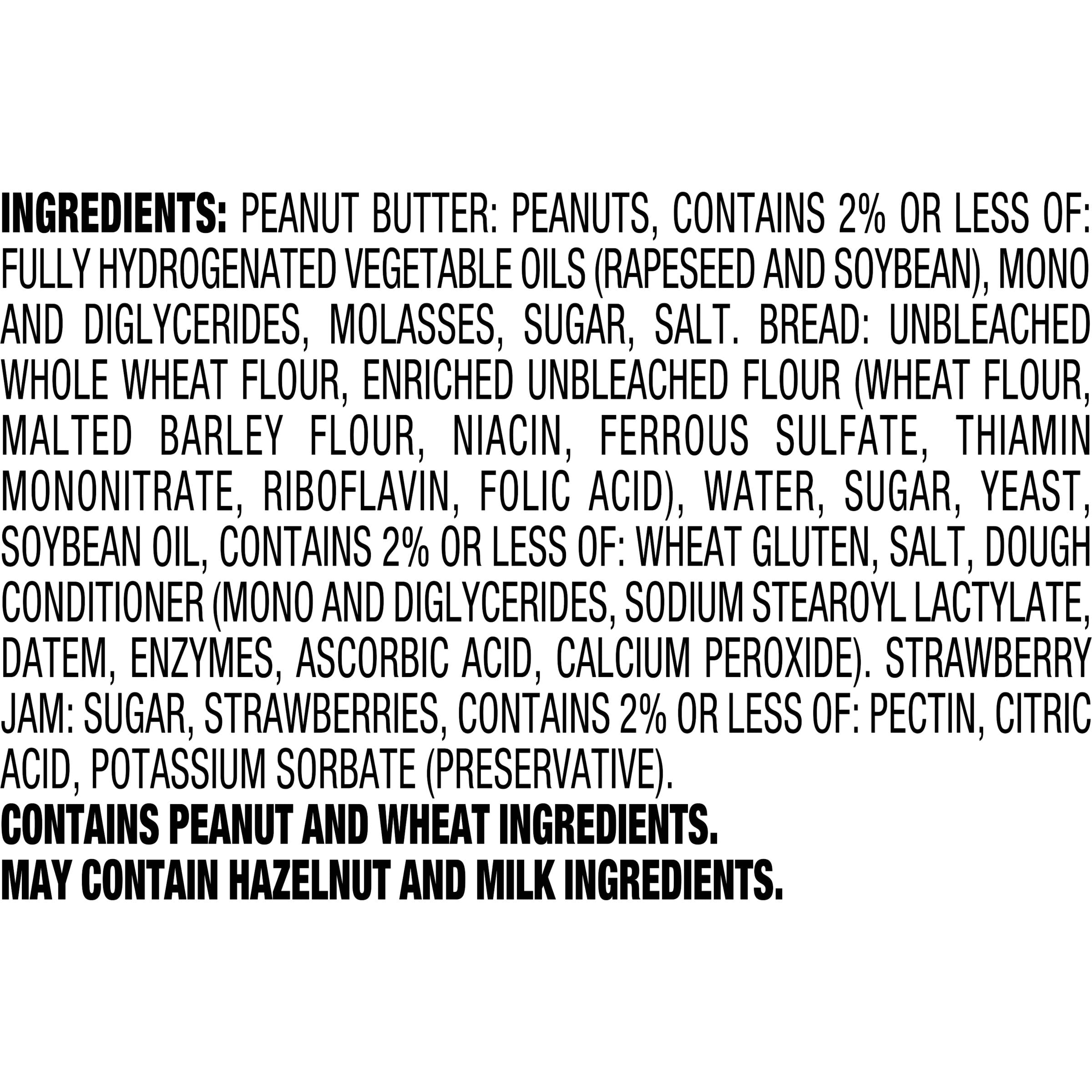Smucker’s Uncrustables Bright-Eyed Berry Morning Protein Snacks, Peanut Butter & Strawberry Jam Sandwiches on Wheat Bread, 8 Count, 2.8 oz Each (Frozen)
