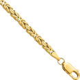thumbnail image 4 of 14K Solid Yellow Gold 2.5mm Byzantine Link Chain Bracelet, 4 of 5