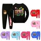 thumbnail image 2 of juego de dibujos animados niños pantalones de manga larga conjunto de pijama moda tendencia suéter sudadera pantalones casuales regalos de cumpleaños, 2 of 5