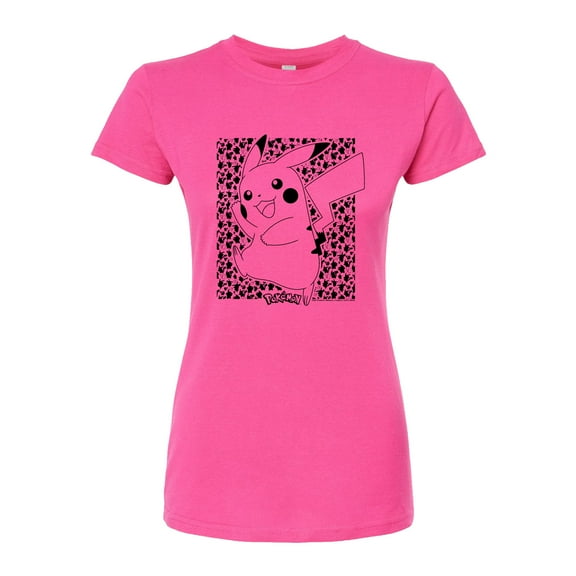 Pokémon - Pikachu Pattern - Juniors Fitted Graphic T-Shirt