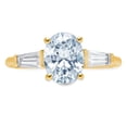 thumbnail image 7 of Three-Stone Engagement Ring for Women - 2.5ct Simulated Blue Diamond in 14K Yellow Gold Promise Ring, 7 of 7