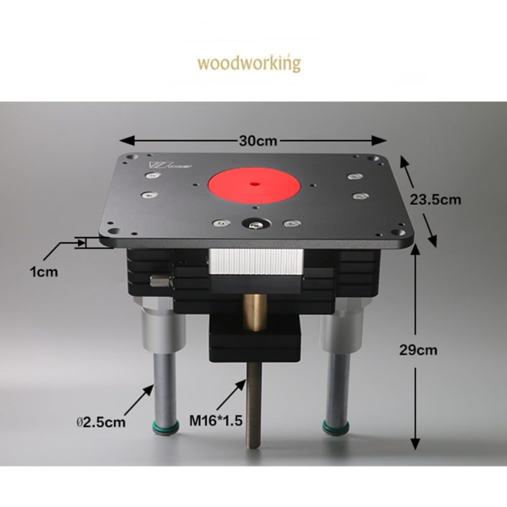 Woodworking Heavy Duty Router Lift with Aluminium Router Table Insert Plate Woodworking Tools