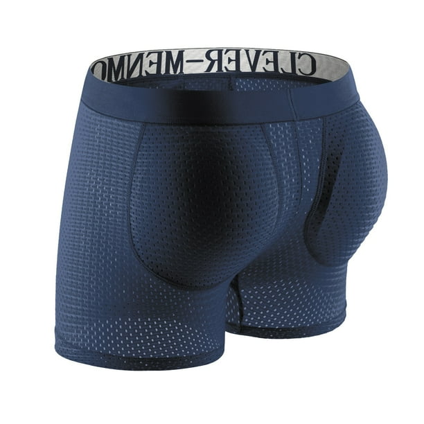 Ropa interior sexi acolchada para hombre Boxer de malla levantador de gluteos agrandar el trasero almohadilla de realce calzoncillos bragas con bolsa para pene JM JM Bodega Aurrera en linea
