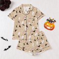 thumbnail image 5 of IMENGL Womens Halloween Pajama Sets Soft Short Sleeve Graphic Nightwear Comfy Loungewear Pajamas Set for Women,S-XXXL, 5 of 7