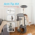 thumbnail image 6 of Vibrant Life Cat Tree, 47" Multi-Level Cat Tower with Scratching Posts and Large Platform, Gray, 6 of 9