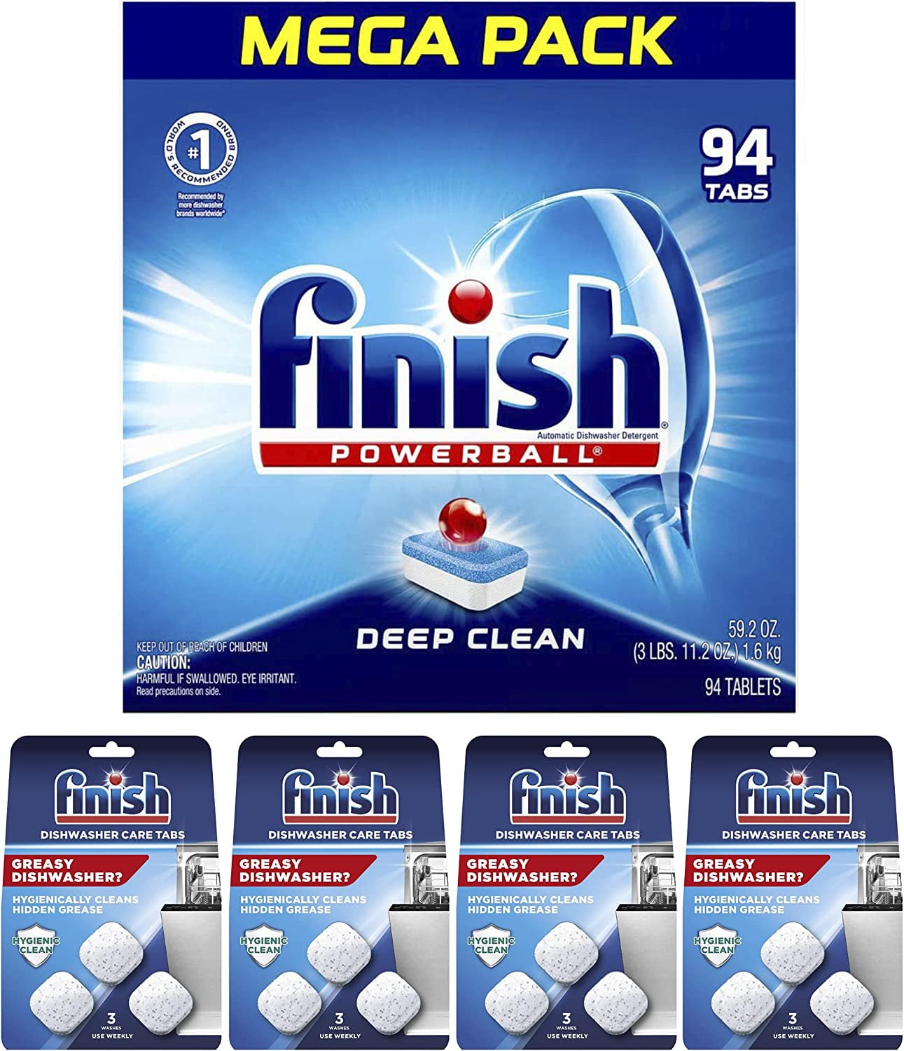 Buy Set Finish All In 1, Dishwasher Detergent Powerball Dishwashing