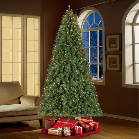 Holiday Time Pre-Lit 9' Woodlake Spruce Artificial Christmas Tree ...