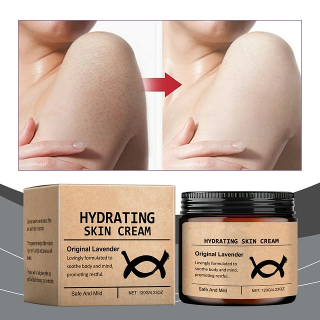 Fiudx Crema Hidratante, Bálsamo Reparador de Lavanda, Crema Corporal de Nutrición Profunda, Fórmula Reafirmante Antiarrugas, Uso para Relajación Concienzuda, Apto para Pieles Sensibles, 120 G de Hidr