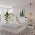 thumbnail image 1 of Nexera Hunter Platform Bed With Headboard And 2 Nightstands, 1 of 9