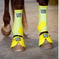 thumbnail image 3 of Jeffers Equine No Turn Bell Boots for Horses - Yellow, Medium | Shock Absorbing Hoof Protection | Secure Double Hook & Loop Closure, Perfect for Travel, Turnout, Training, & Riding - 1 Pair, 3 of 5
